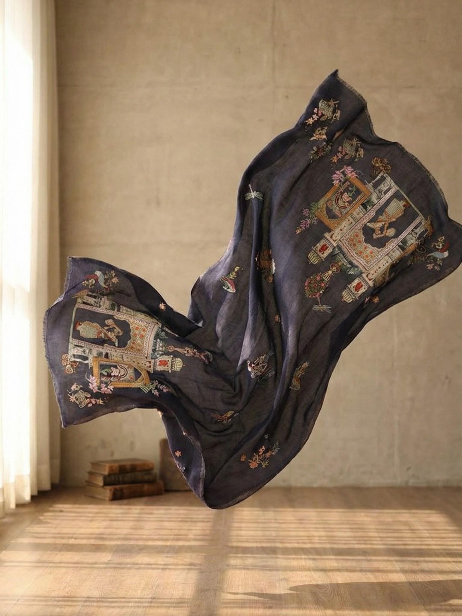 Handcrafted Zarjana bridal dupatta